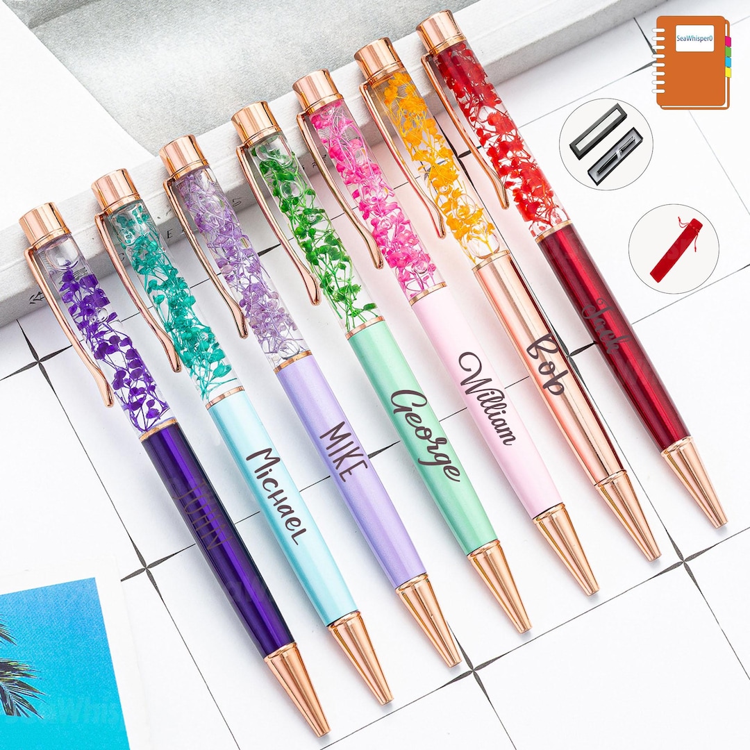 Beautiful Personalised Ballpoint Pen Engraved With Your Name, DIY Dried ...