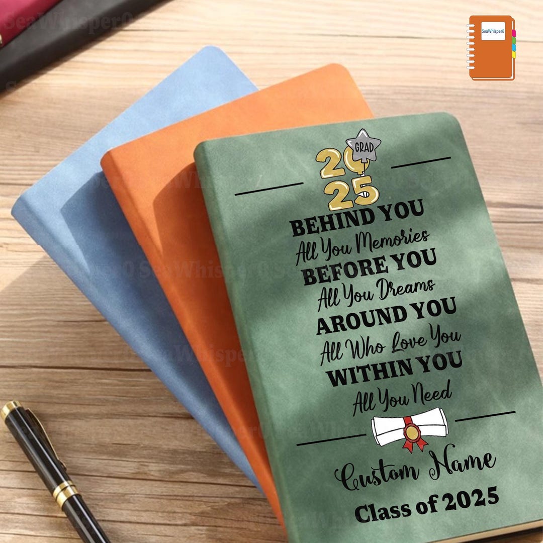 Personalized Graduation Gift Journal, A5 A6 B5 Vegan Leather Journal ...