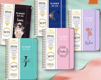 Customized 2026 Planning Notebook, Personalized Name Schedule Book, A5 Coil-Bound Calendar Book, Simple Notebook, Planner, NEW Gift For Her