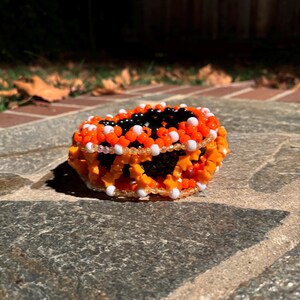Kandi Mandarin Orange Carousel Cuff Carousel Rainbow Set