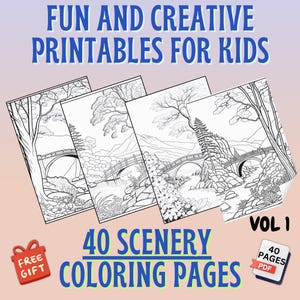 40 Kids Scenery Coloring Pages | Printable Landscape Designs to Color Enjoy Fun Nature Scenes for Creative Play Stress Relief and Relaxation