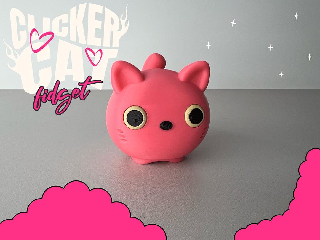 Click Fidget Cat Clicker Cat Fidget No Stress, Sensory Toy - Etsy