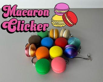 3D Printed Macaron Keychain | Clicker | fidget | Keyboard clicker