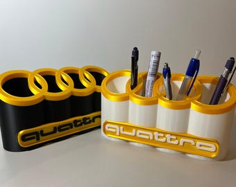 3D Printed Audi Quattro Pen Holder | Automotive Desk Organizer
