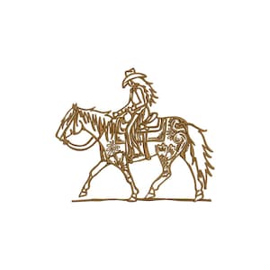 Desert Cowboy Embroidery Designs, Desert Cowgirl Embroidery Pattern, Western Embroidery Files Trendy, Machine Embroidery 4 Sizes