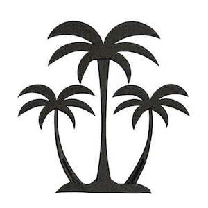 Palm Tree Embroidery Design, Beach Embroidery Design, Summer Line Art Embroidery Design, Coconut Tree Embroidery Design, 4 Sizes