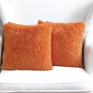 Luxurious Furry Fluffy Cushion Cover 43x43cm – Ultra Soft Plush Decorative Pillowcase for Cozy Living Room, Sofa & Bedroom Decor