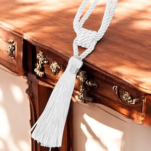 Handmade Tassel Curtain Tieback: Gold Rope Window Accessory