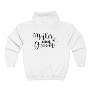 Mother of the Groom Zip Up Hoodie for Groom&#39;s Mom Gift wedding gift ideas for Mom Of Groom Shirt MOG sweatshirt Bachelorette Party gift