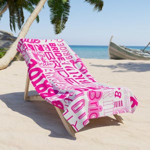 Bride Beach Towel Wedding Beach Towel Personalized Bride Beach Towel Mrs. Beach Towel Gift for Bachelorette Pool Towel for Honeymoon