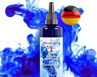 1% Methylene Blue Solution - 100 ml Ultra High Purity USP - Tested | Heavy Metal Free | Methylene Blue
