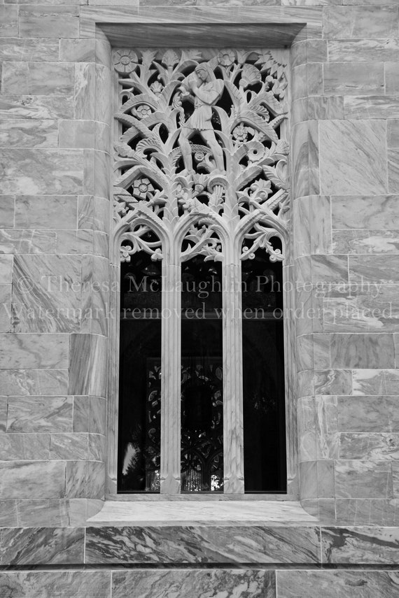 Stone Window Bok Tower Gardens Lake Wales Florida Black Etsy