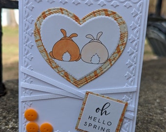 Easter Card - Handmade - Bunny - Bunny tails - Springtime