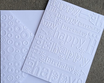 Embossed Happy Birthday Cards Set