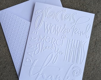 Embossed Thank You Card Set