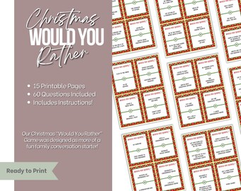 Christmas Would You Rather Game – Family Holiday Party (Digital Download)