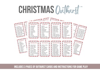 Christmas Outburst Game – Printable Holiday Fun (Digital Download)