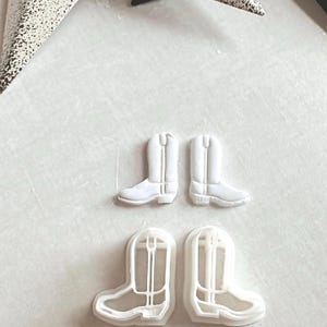 Cowboy boot Shaped Polymer Clay Cutter | western horse cutters | set of 2