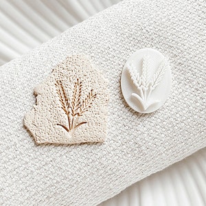 Wheat Shaped Polymer Clay Stamp | Lavender Shaped Clay Stamp | polymer clay stamps | Canadian Clay stamps