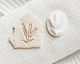 Wheat Shaped Polymer Clay Stamp | Lavender Shaped Clay Stamp | polymer clay stamps | Canadian Clay stamps