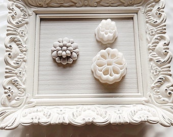 Dahlia or Half Dahlia Shaped Polymer Clay Cutter Set | Stackable Clay Cutter Design | Floral Cutters | Canadian Made Cutters