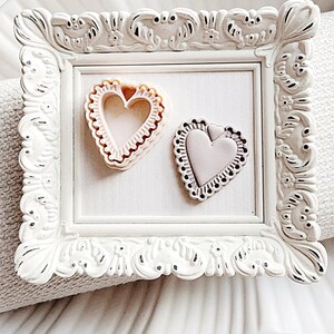 Heirloom Vintage Heart on Heart Collection Shaped Polymer Clay Cutter