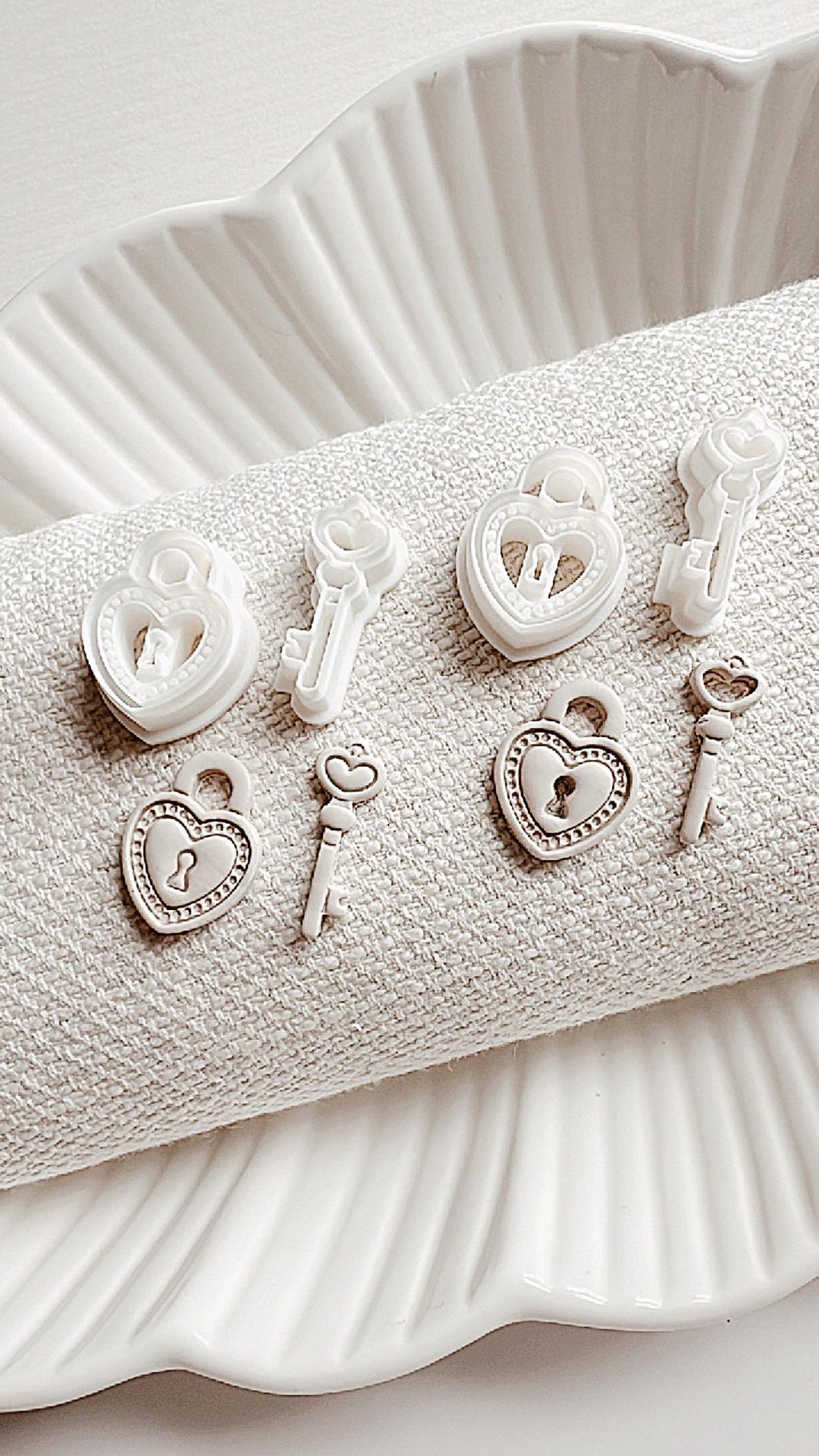 Lock and Key Set Clay Cutter Polymer Clay Cutter Love Collection Cutter ...