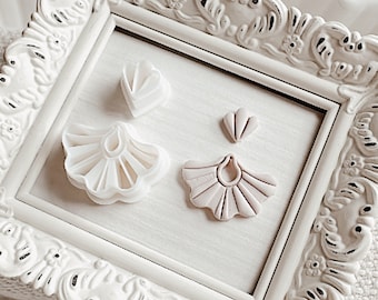 Ruffle Fan Flower Clay Cutter Set | Spring Clay Cutter | Embossed Clay Cutter Set | Polymer Clay Cutter | Canadian Clay Cutter