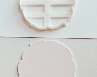 Moroccan Scalloped Design Trinket Plate Shaped Polymer Clay Cutter | Trinket Bowl Clay Cutter | extra large clay cutter | ring bowl |
