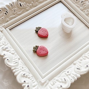 Mini Strawberry Stud Shaped Polymer Clay Cutter | Spring Cutter | Fruit Cutter | Canadian Clay Cutter | Stud Clay Cutters