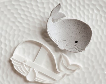 Whale Trinket Plate Shaped Polymer Clay Cutter | Trinket Bowl Cutter | extra large clay cutter | ring bowl
