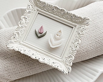 Tulip and Leaf Shaped Polymer Clay Cutter Set | Flower Cutter Set | Spring Cutters | Garden Cutters | Canadian Cutters