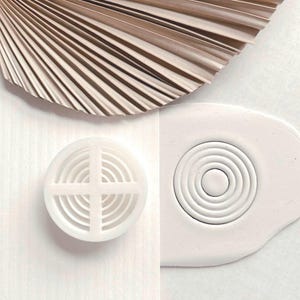 Embossed Circle Shaped Polymer Clay Cutter | Polymer Clay Cutters Canada | Clay Tools