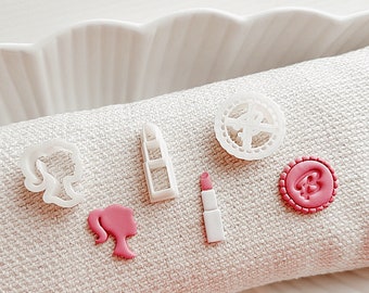 Girlie themed cutters | polymer, clay, cutters for earrings.