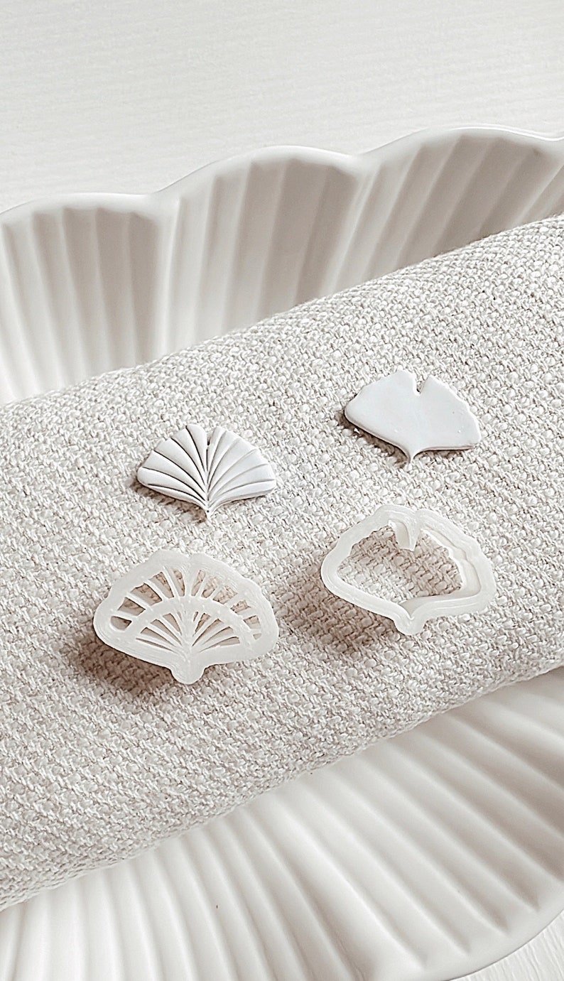 Ginko Leaf Clay Cutter flower cutter polymer clay cutter Canadian clay cutter Set of Both Styles