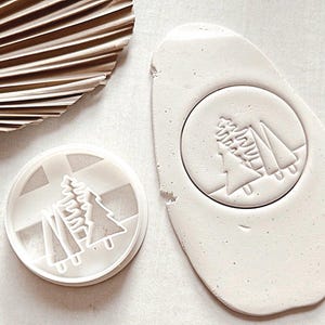 Woodlands Scenery Shaped Polymer Clay Cutter | Winter Scene Clay Cutter | Tree Scape Clay Cutter | Polymer Clay Cutter