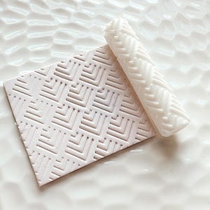 Chevron Herringbone Mini Roller | Mini Roller | Chevron roller | geometric roller | triangular clay roller