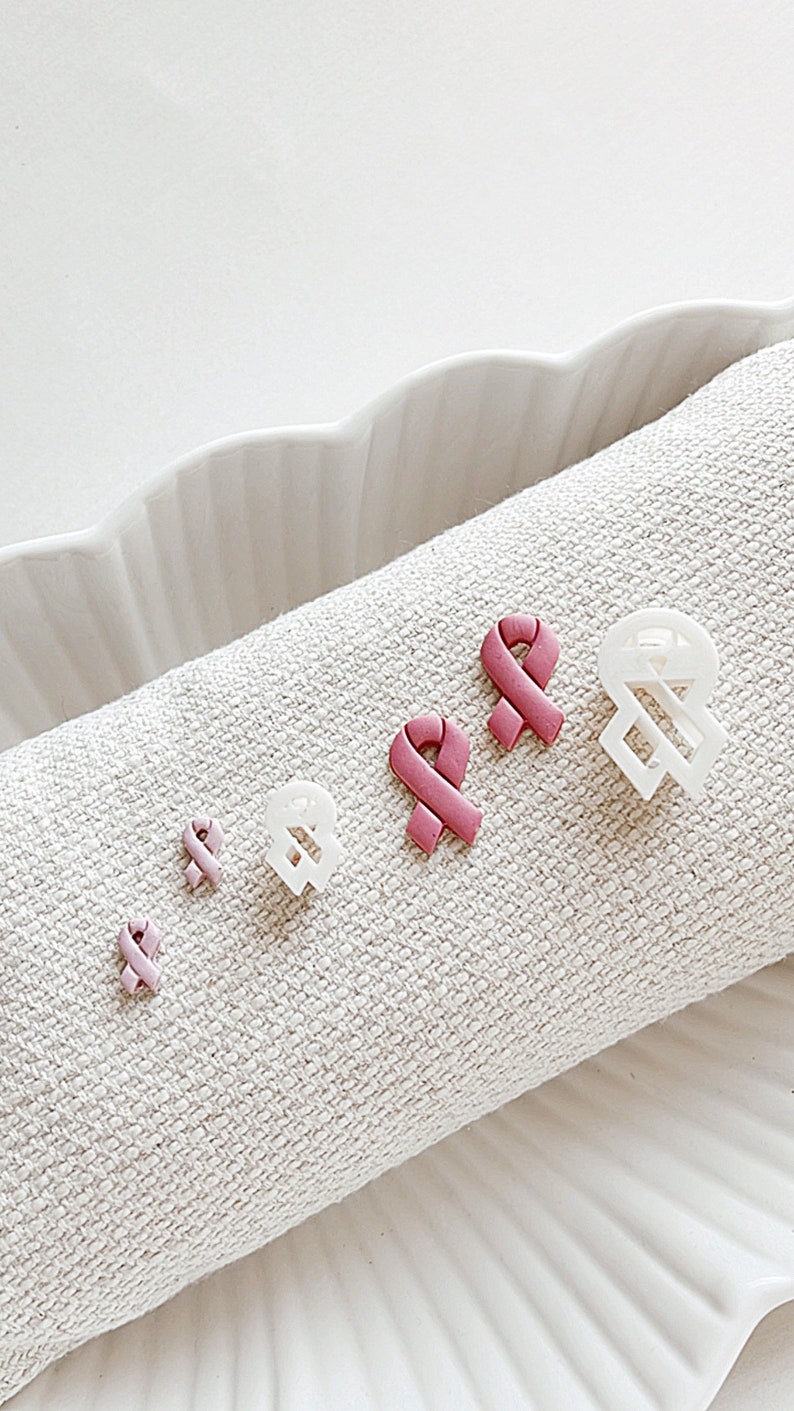 Breast Cancer Cutter Ribbon Cutter Canadian Clay Cutter image 1