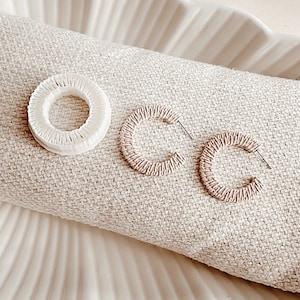 Circle Wicker Pattern Shaped Polymer Clay Cutter | For Making Hoop Earrings | Polymer Clay Cutter | EXTRA SANDING may be required |