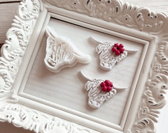 Highland Cow Shaped Polymer Clay Cutter | Polymer Clay Cutter | Embossed Clay Cutter | Canadian Clay Cutter Business