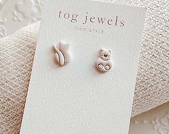 Kitten Shaped Stud Polymer Clay Cutter  | Cat Stud Clay Cutter | Single or Set options