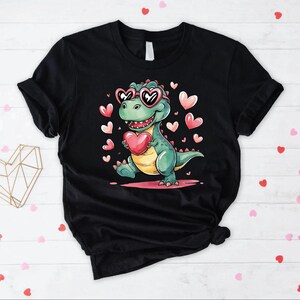 Valentine&#39;s Day T-Rex, Dino Love, T-Rex Valentine, Valentine Dino, Dinosaur Love, Sweet T-Rex, Romantic Dinosaur, Funny Cartoon Shirt