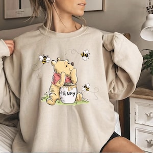 Vintage Pooh Sweatshirt, Winnie The Pooh Sweatshirt, Honey Winnie The Pooh Sweater, Disney Trip Sweater, Disney Family Matching Sweatshirt