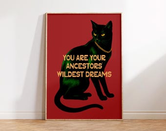 Ancestors Poster, African American Wall Art, Modern Black Art, Afro Art, Ethnic Decor, Apartment Decor, Culture Art, Eclectic Print