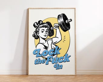 Aesthetic Home Gym Wall Art, Workout Motivational Art, Girly Workout Print, Fitness Art, Empowerment Sports Decor, Minimalist Gym Room Decor