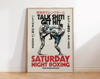 Retro Boxing Poster, Boxing Wall Art, Boxer Art, Gift for Boxer