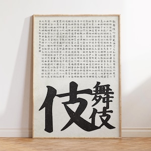 Japanese Wall Art, Ikko Tanaka Art, Japanese Exhibition Poster, Japandi Apartment Decor, Tanaka Kabuki, Japanese Minimal Art, Trendy Poster