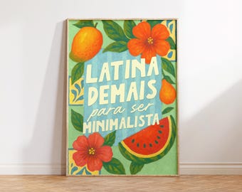 Impresión estética latina, póster en español, cita en español, poder latino, decoración de pared mexicana de moda, orgullo latino, regalos latinos, decoración de apartamentos