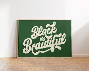 Black is Beautiful, African American Wall Art, Modern Black Afro Art, Ethnic Wall Decor, Retro Apartment Decor, Culture Art, African Art