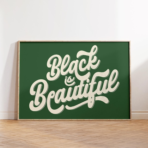 Black is Beautiful, African American Wall Art, Modern Black Afro Art, Ethnic Wall Decor, Retro Apartment Decor, Culture Art, African Art